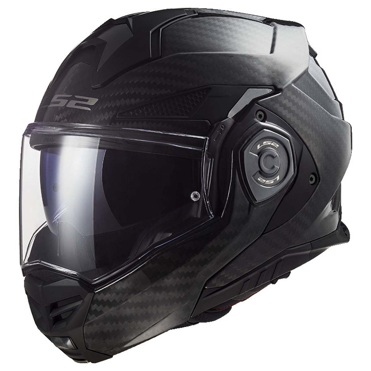 LS2 Helmets Advant X Carbon Fiber Modular Helmet with Integrated Cardo 4X Bluetooth