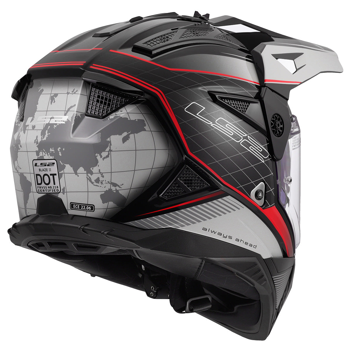 LS2 Helmets Blaze II Adventure Motorcycle Helmet W/SunShield