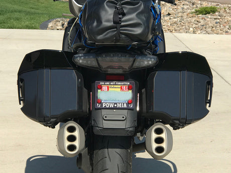 Reflective Decals for BMW R1200RT/R1250RT (2014-current) / K1600GT/GTL Rear & Side Bags (Black)