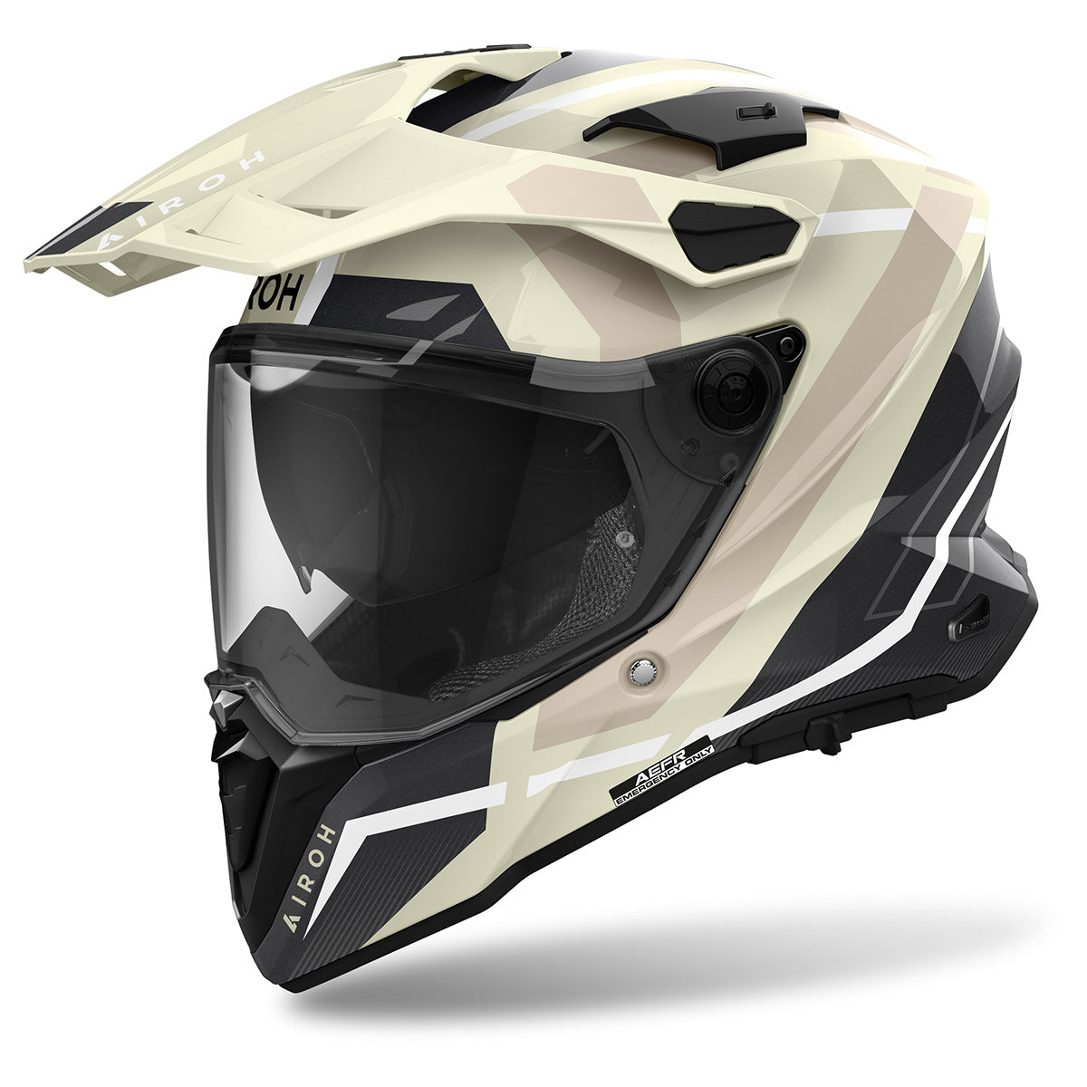 airoh 2019 commander carbon yellow gloss adventure helmet Airoh Commander 2 Composite Carbon Fiber Adventure Offroad Motorcycle – Black Hills Moto