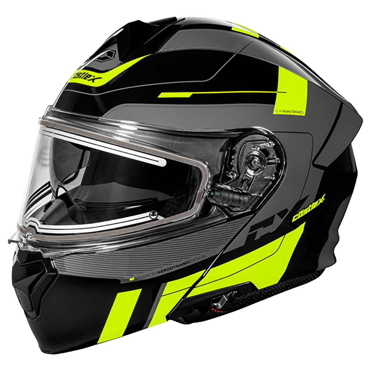 Castle X CX935 Raid Modular Electric Snow Helmet (Gloss Hi-Vis/Charcoal - 3X-Large)