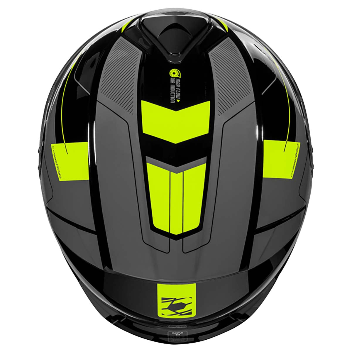 Castle X CX935 Raid Modular Electric Snow Helmet (Gloss Hi-Vis/Charcoal - 3X-Large)