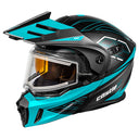 Castle X CX950 V2 Fierce Modular Electric Snow Helmet (Matte Black/Turquoise - 2X-Large)