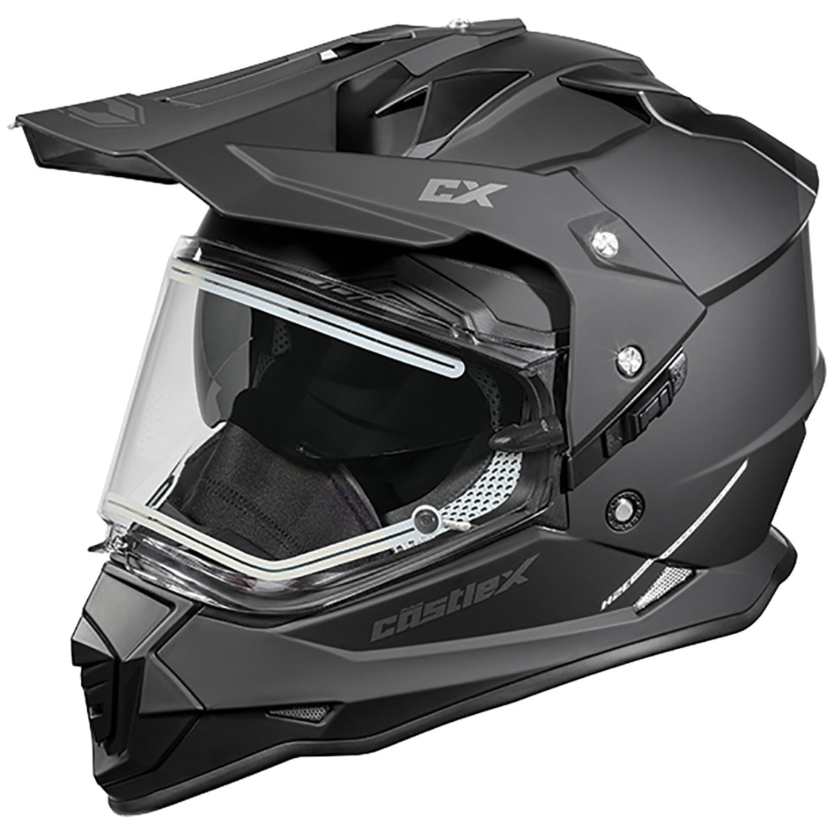 castlex dual sport motorcycle helmets Castle X Mode Dual Sport SV Electric Snow Helmet (Matte Black