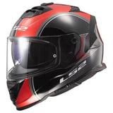 LS2 Helmets Assault Paragon Full Face Motorcycle Helmet W/ SunShield (Metallic Red/Black - X-Large)