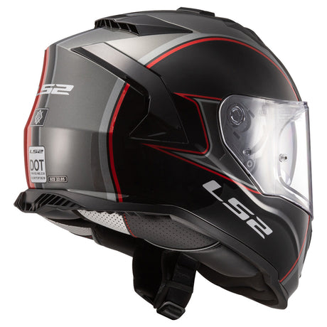 LS2 Helmets Assault Paragon Full Face Motorcycle Helmet W/ SunShield (Metallic Red/Black - X-Large)