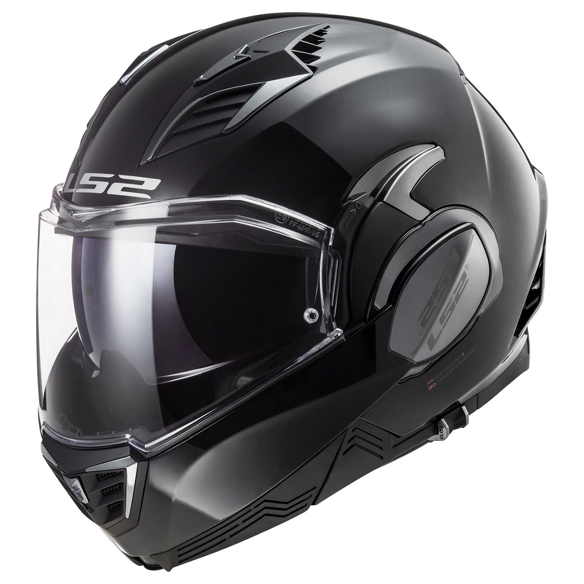 ls2 black and white helmet LS2 Helmets Valiant II Modular Helmet – Black Hills Moto