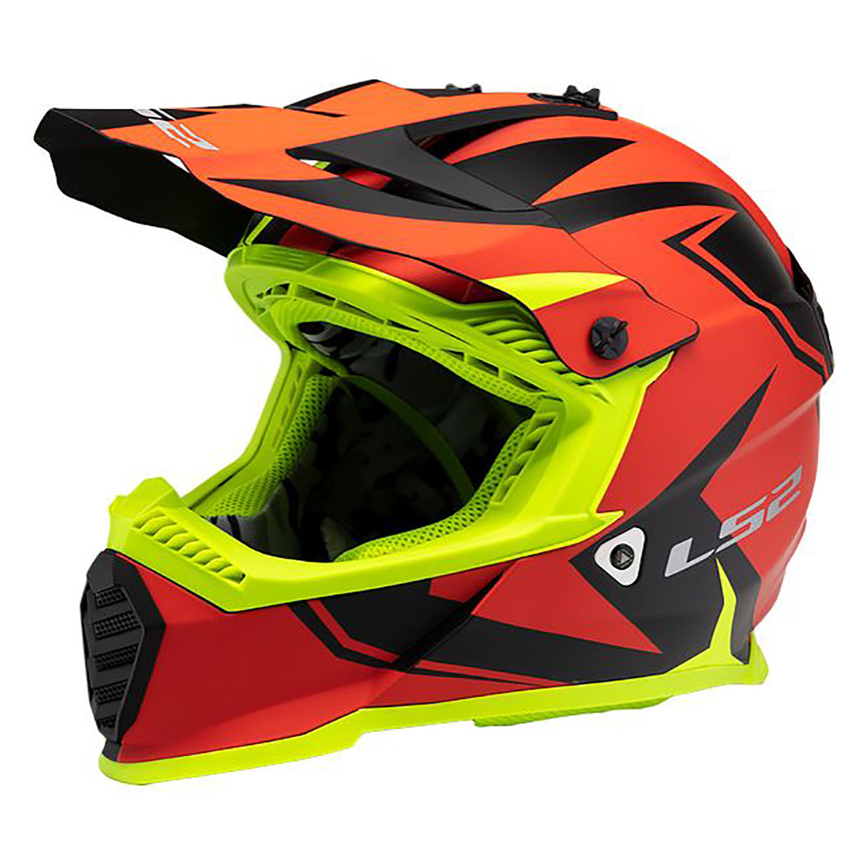 LS2 Gate Youth Launch Full Face MX Motorcycle Helmet White/Red/Blk