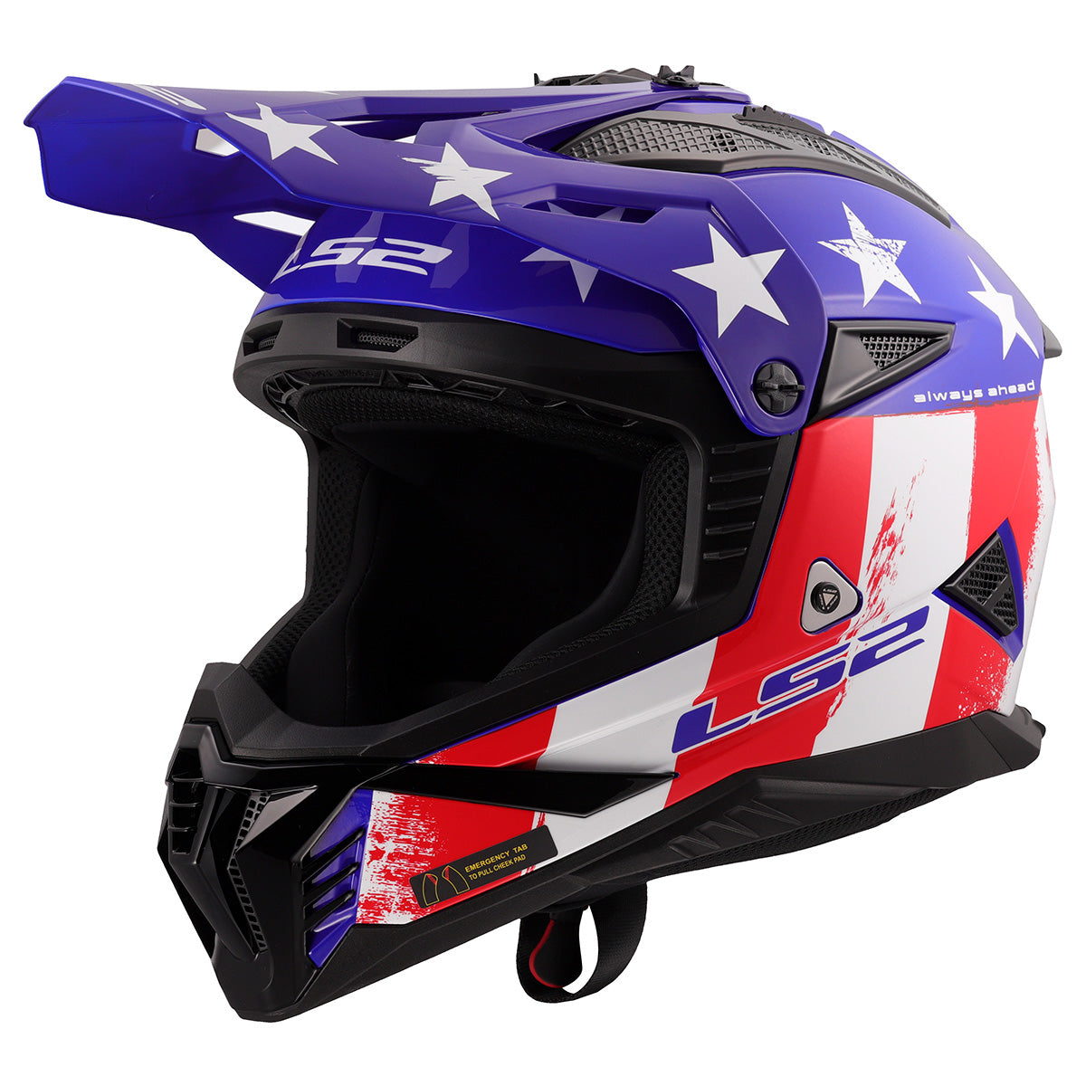 american helmet motorcycle LS2 Helmets Gate II Full Face MX Motorcycle Helmet – Black Hills Moto