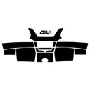 Reflective Decals for Givi E55 Top Case (Black)