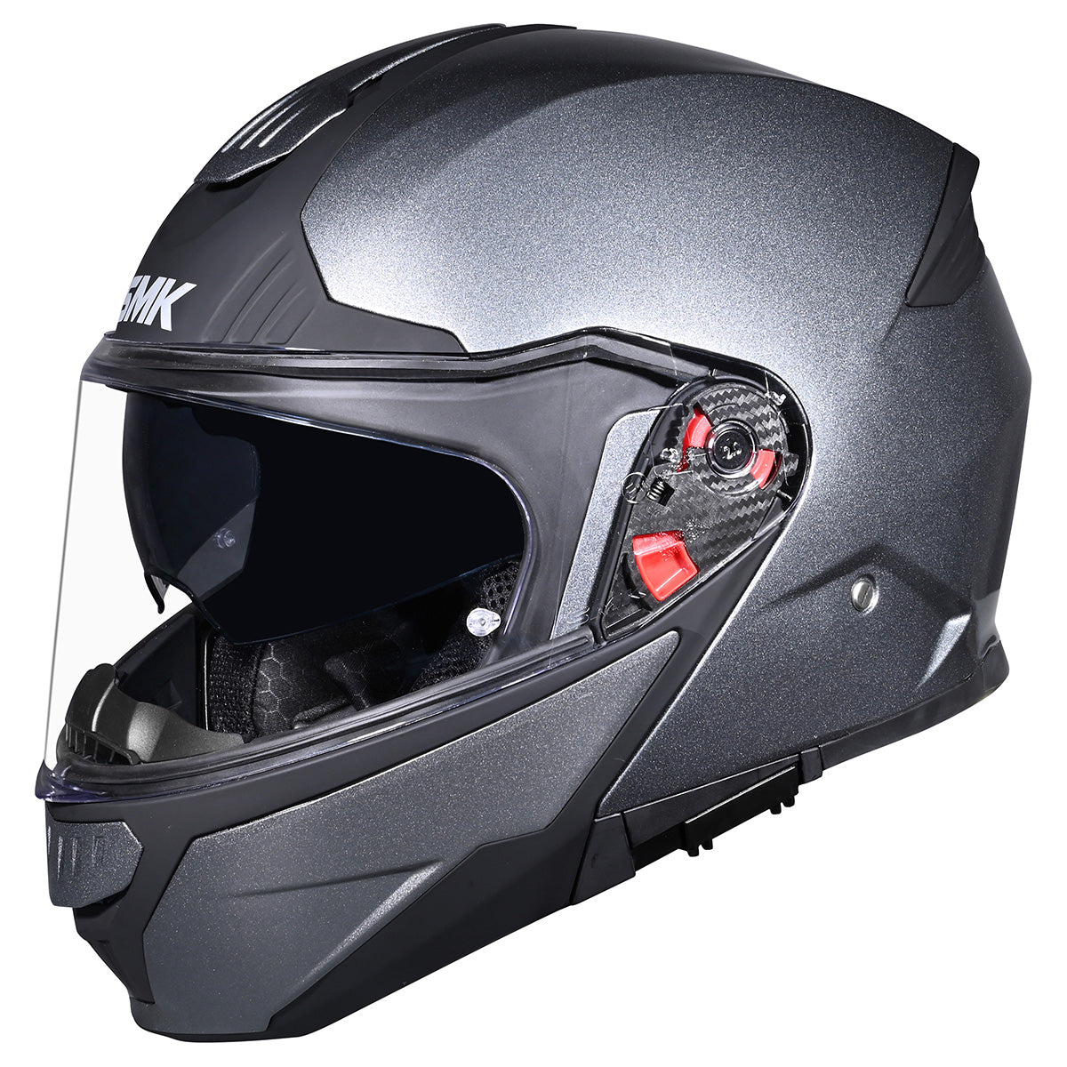 SMK Helmets Gullwing V2 Modular Solid Motorcycle Helmet – Black Hills Moto