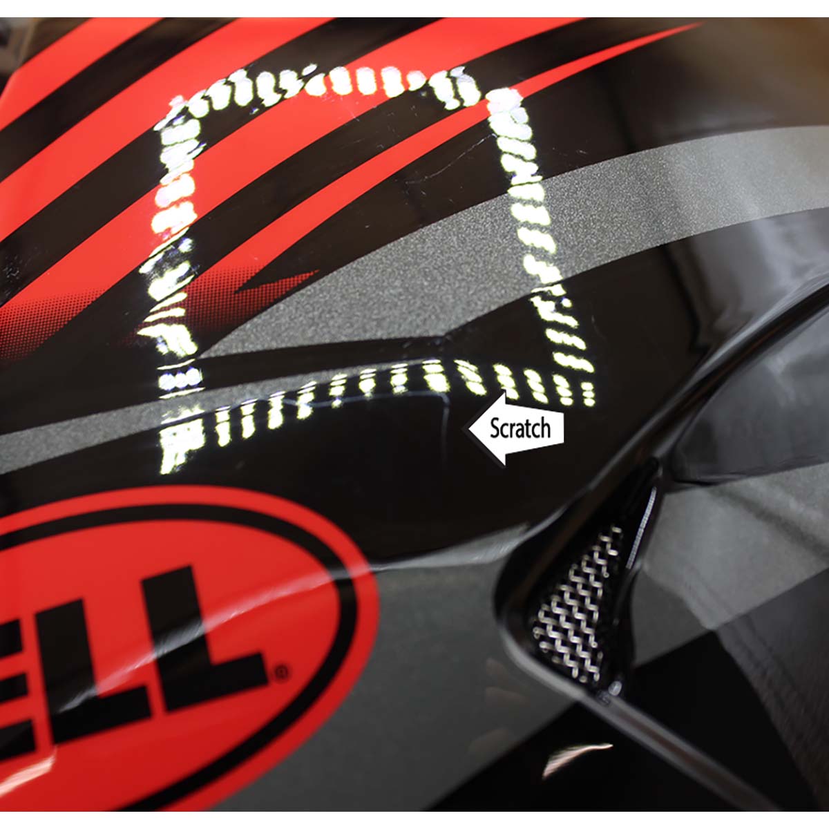 Bell Qualifier Full-Face Helmet (Gloss Black/Red/Titanium Blaze - 3X-Large)