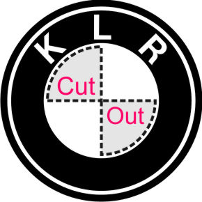 Reflective Kawasaki KLR Roundels