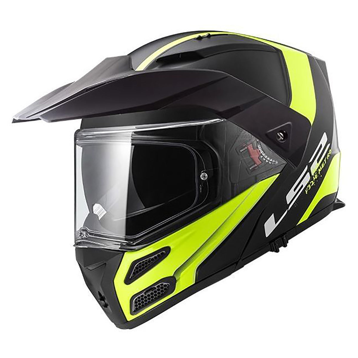 black and yellow motorcycle helmets LS2 Helmets Modular Metro V3 Helmet – Black Hills Moto