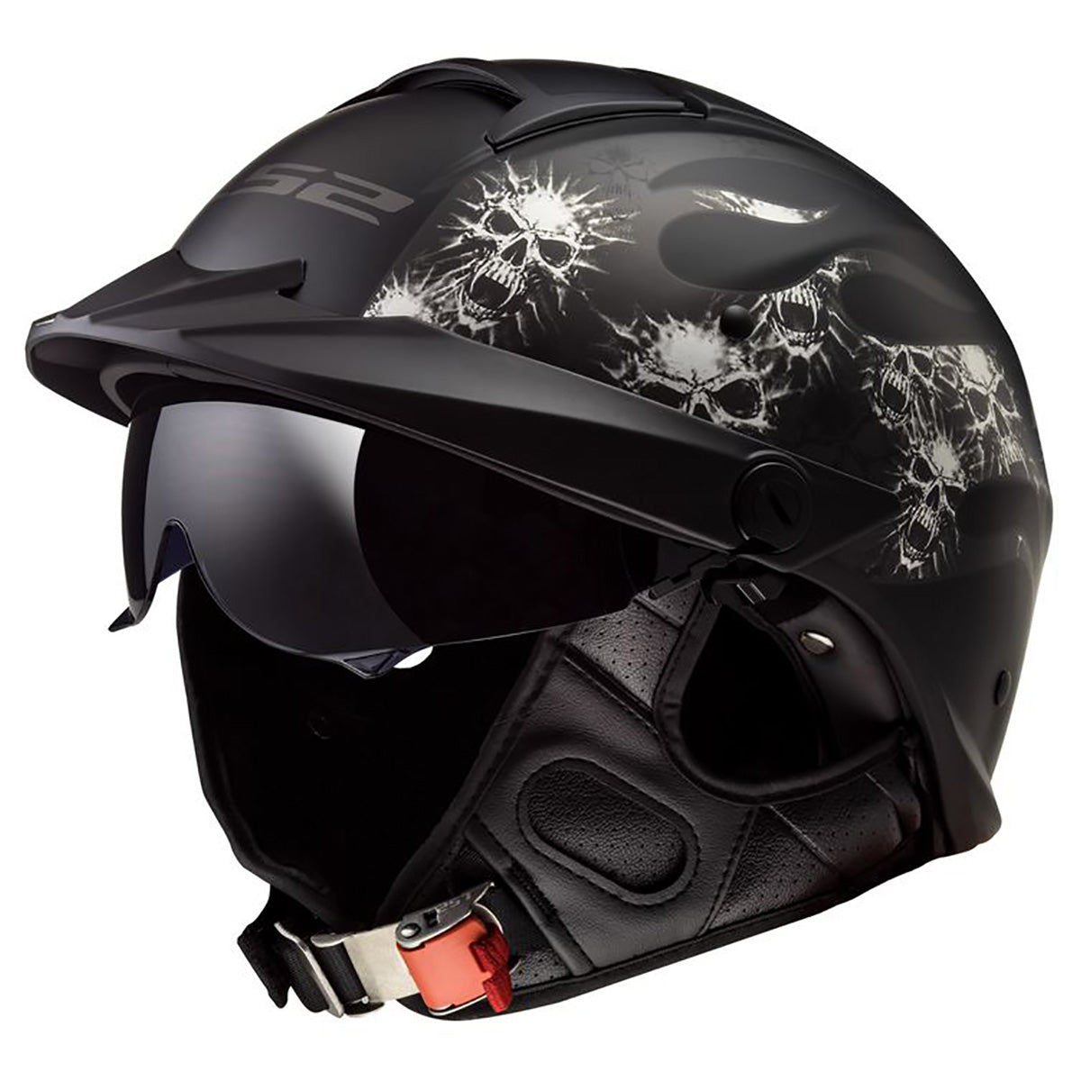 ls2 half face helmets LS2 Helmets Rebellion Motorcycle Half Helmet – Black Hills Moto
