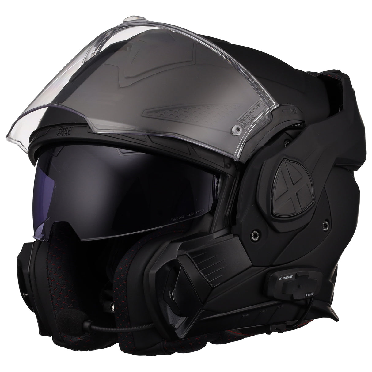 LS2 Helmets Advant X Modular Helmet with Integrated Cardo 4X Bluetooth