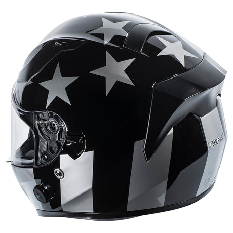 Torc T-15B Full Face Bluetooth Captain Shadow Helmet