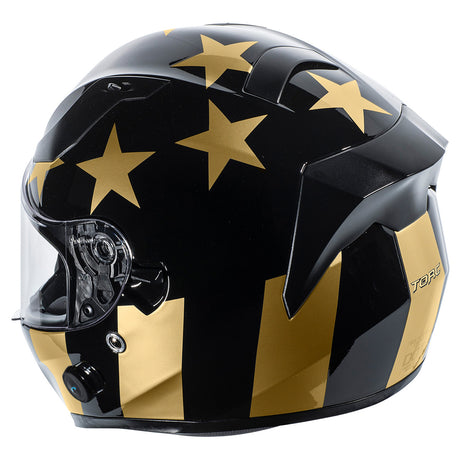 Torc T-15B Full Face Bluetooth Stay Gold Helmet