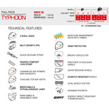 SMK Helmets Typhoon Solid Full Face Motorcycle Helmet