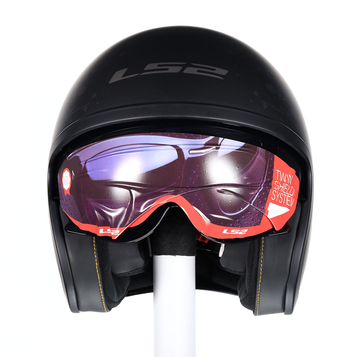 ls2 half helmets flag LS2 Helmets Open Face Spitfire Helmet (Black Flag Matte