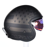 LS2 Helmets Open Face Spitfire Helmet (Black Flag Matte - X-Small)
