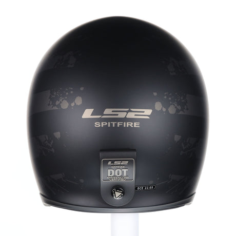 LS2 Helmets Open Face Spitfire Helmet (Black Flag Matte - X-Small)