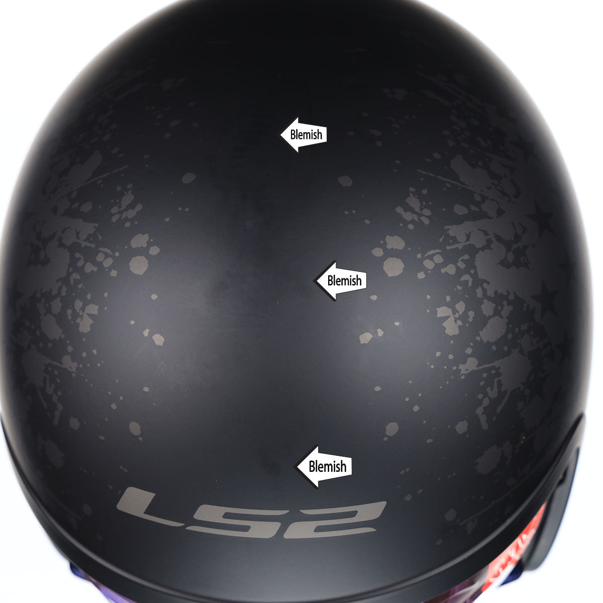 LS2 Helmets Open Face Spitfire Helmet (Black Flag Matte - X-Small