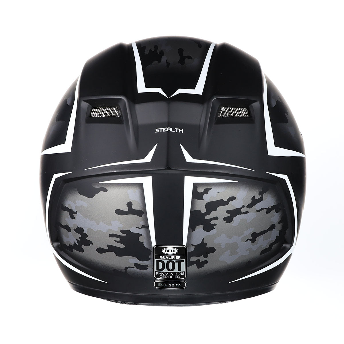 Bell Qualifier Street Helmet (Stealth Camo Matte Black White X-Small)