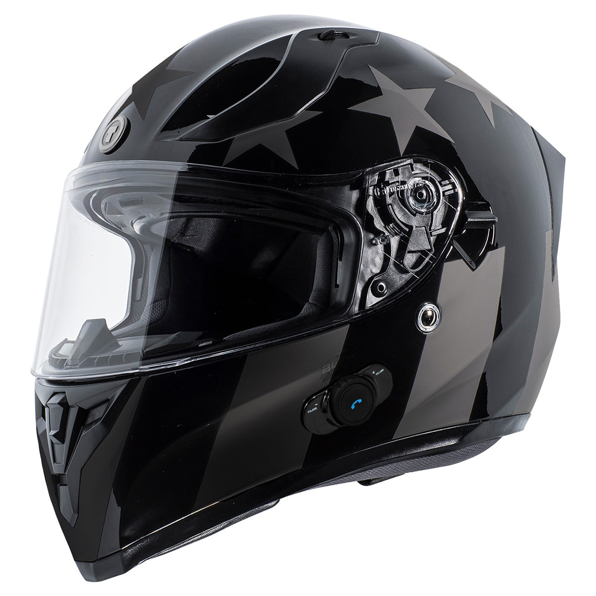 Torc T15B Bluetooth Motorcycle Helmet - Gloss Black Captain Shadow -  X-Large (Blemished)